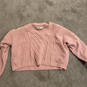 Hollister slightly cropped pink sweater.